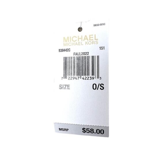 Michael Kors Womens Cream Logo Cable Knit Brim Cap New - Picture 4 of 7